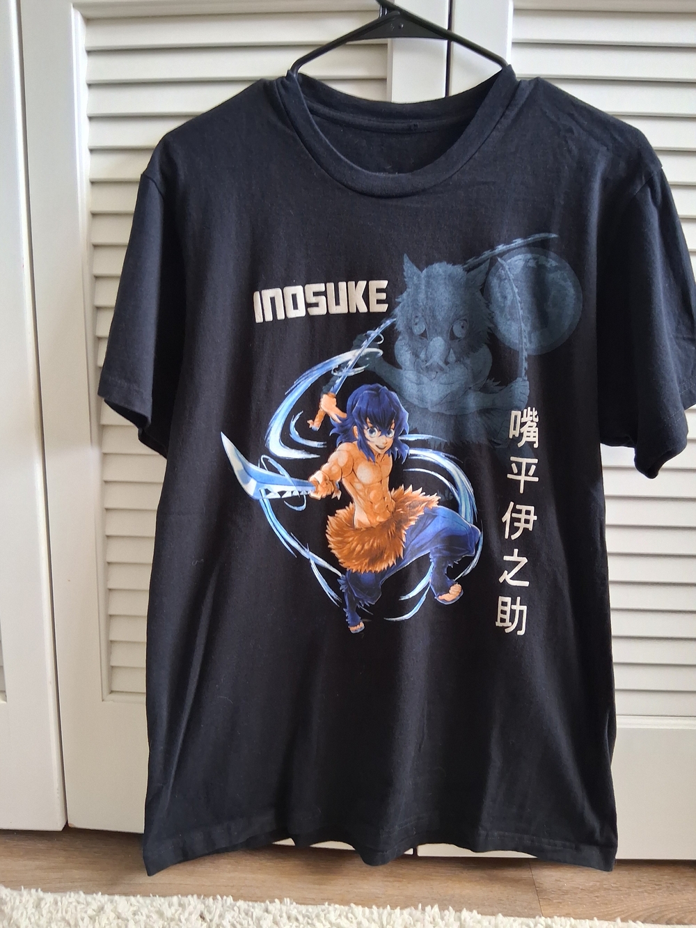 Black Inosuke Anime Graphic T-Shirt